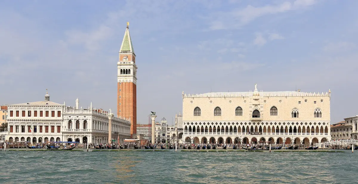 The Campanile and the Doge's Palace from the lagoon