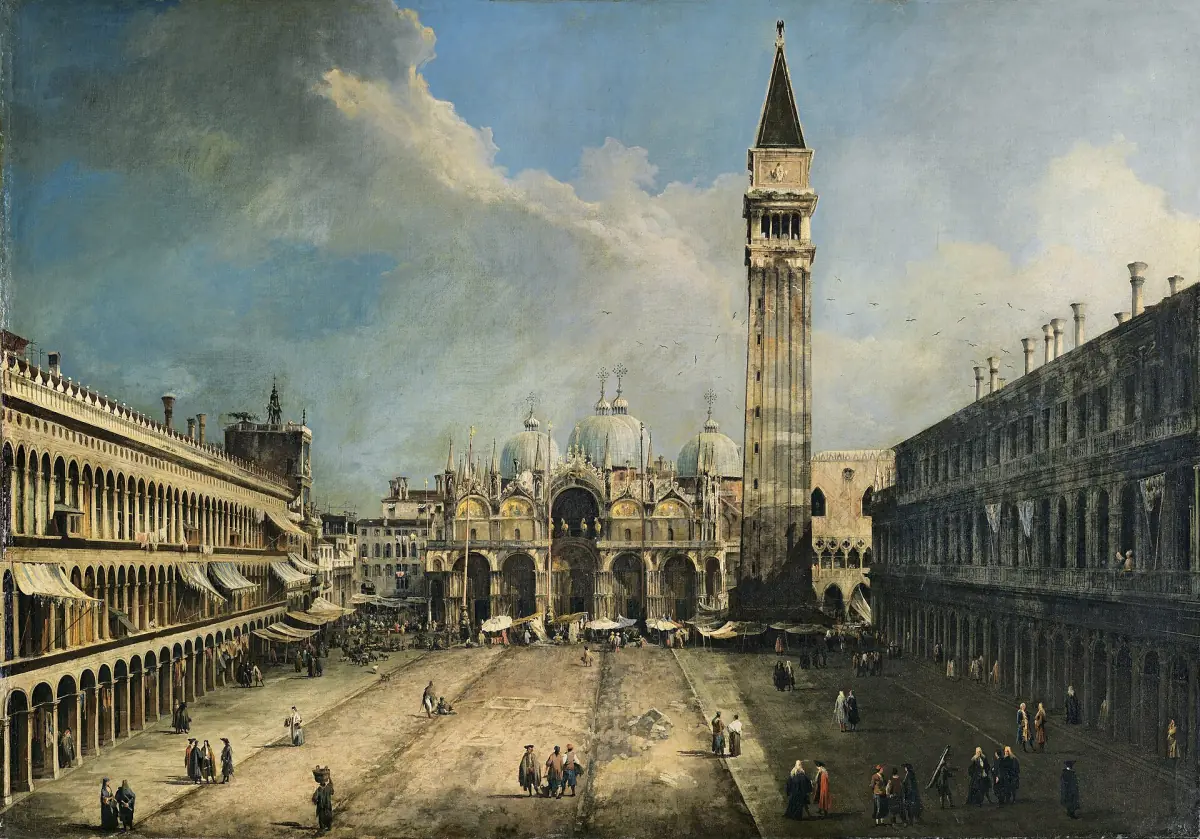 Canaletto's painting of St Mark's Square in the 18th century