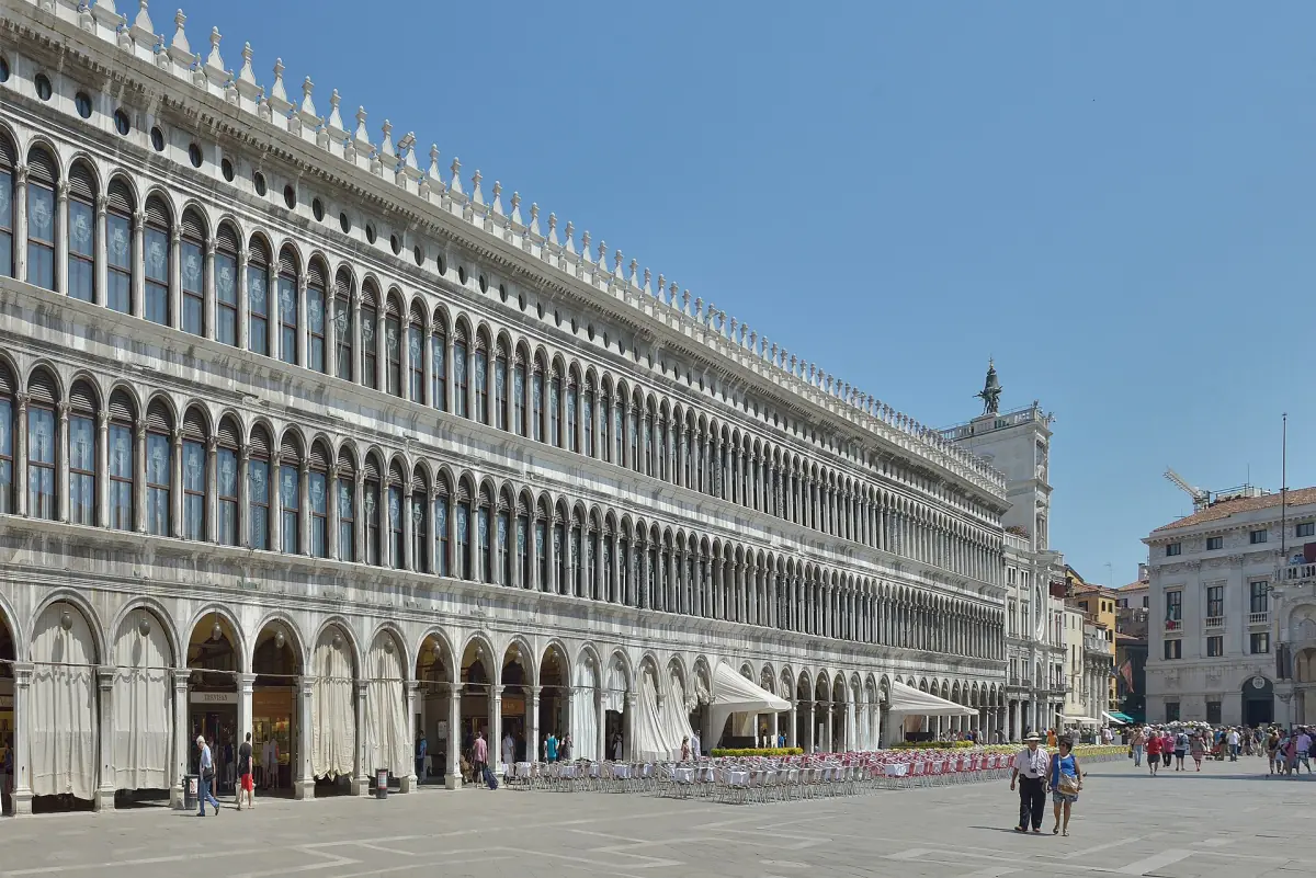 The arcades of the Procuratie Vecchie